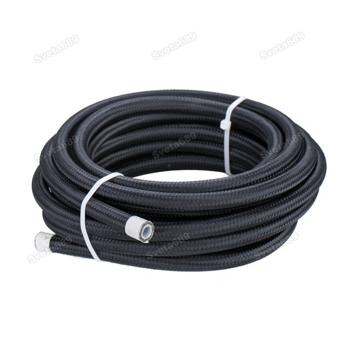 E85 Braided Nylon Stainless Steel Fuel Oil Gas Hose Fuels Lubricants Coolant - Picture 7 of 11