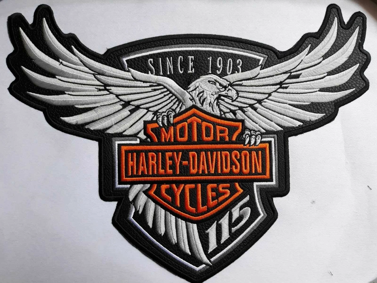 Harley Davidson patch Silver Eagle 1 Piece Patches for Jacket free shipping