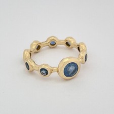 IPPOLITA Stardust Blue Sapphire Band Ring in 18K Yellow Gold Size 7