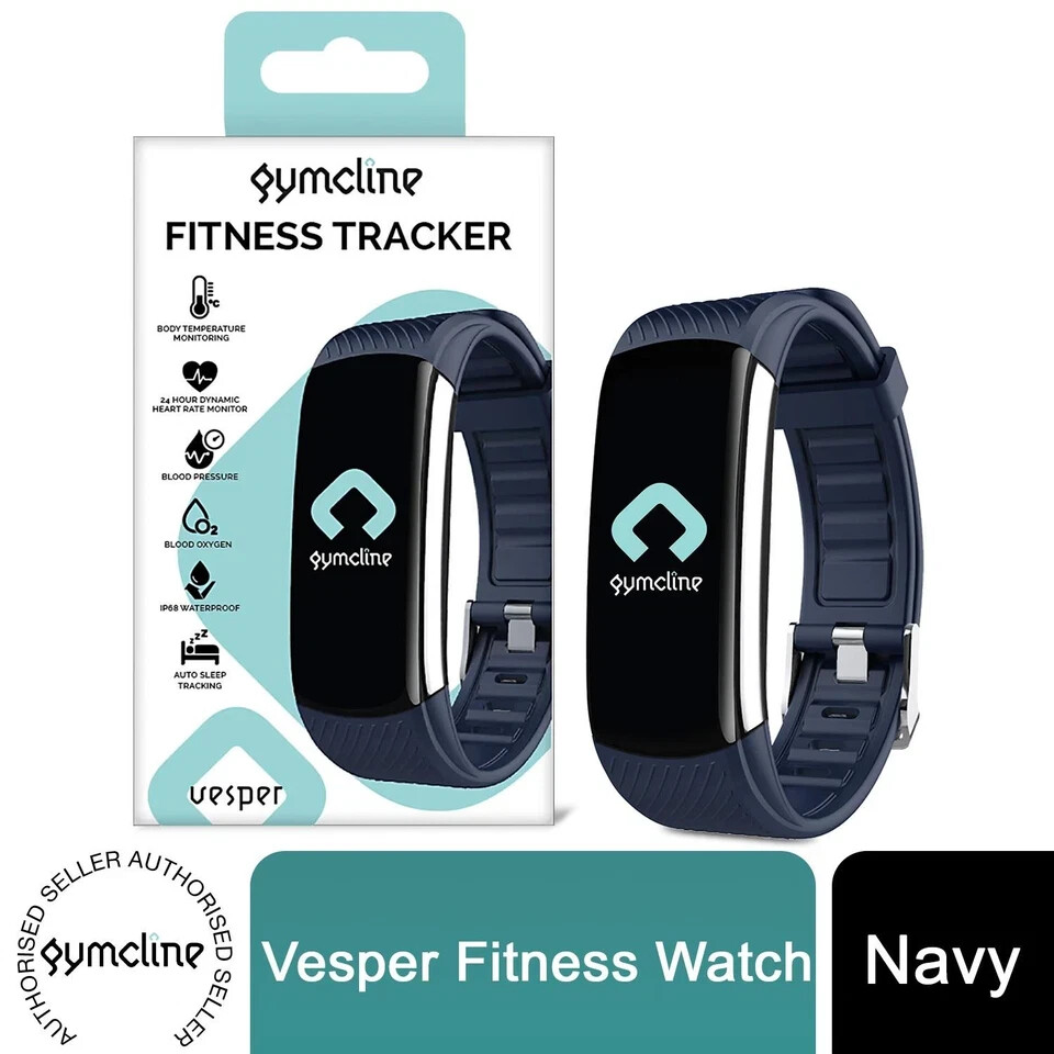 Gymcline Vesper Fitness Tracker with Body Temperature Monitoring - Navy