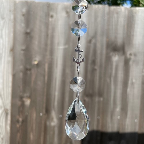 Nuevo Anclaje Vidrio Cristal Gota Colgante Sol Cazador ~ Mar Memorial Pérdida Esperanza - Imagen 9 de 12