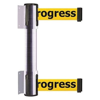 Tensabarrier 896T2-1S-Std-Ycx-C Belt Barrier,7-1/2 Ft,Satin Chrome