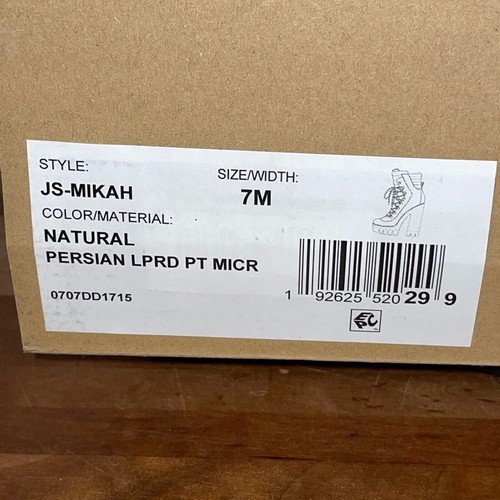 Botas de Combate Jessica Simpson Mikah Plataforma Estampado Animal 7m - Imagen 14 de 14