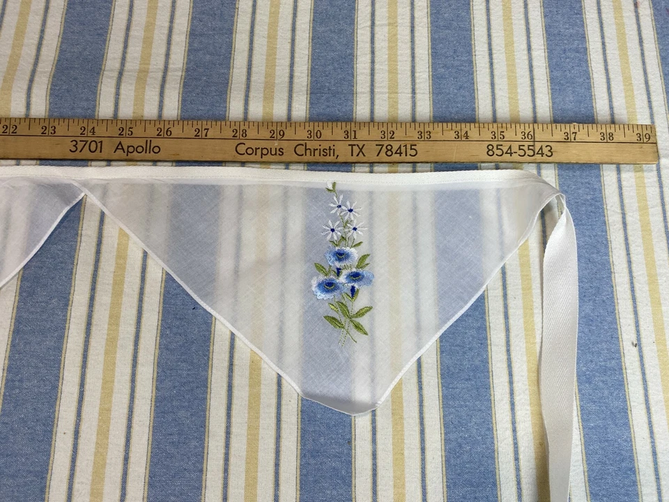 Pañuelo vintage guirnalda de banderines pañuelo banner hecho a mano flores rosa púrpura Foto 4 de 4