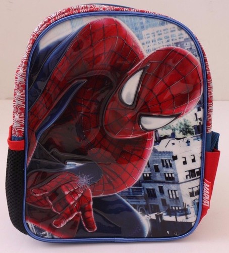 Marvel El Asombroso Hombre Araña 2 Mochila para niños Chicos Rojo/Azul  Nuevo con etiquetas diagonal de 12 en | eBay