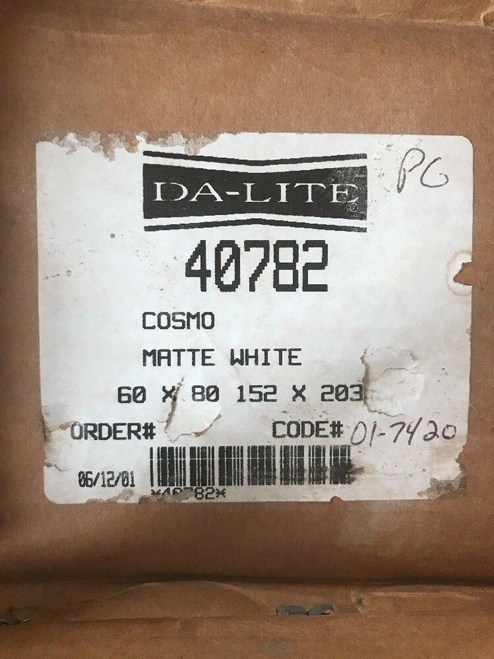 Pantalla de proyección motorizada Cosmopolitan Electrol 40782 Da-Lite 60" x 80" Foto 3 de 4