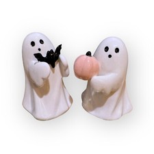 Target Halloween Hyde EEK Ceramic Ghosts 4.5 In. With Bat Pink Pumpkin Set