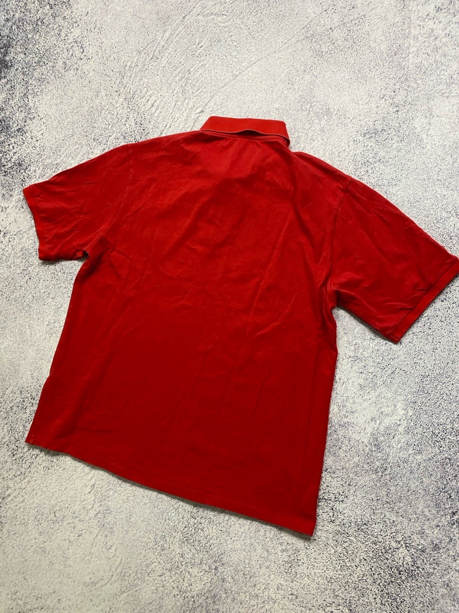 Vintage Yves Saint Laurent YSL Faded Polo Y2k Red Shirt Men's Size