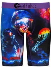 Ethika the Staple Colorful JELLY ABYSS Astronaut Boxer Briefs Mns XL (36-38) NIP