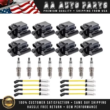 8 Ignition Coil & Wire Set & 8 Platinum Spark Plug fit Chevrolet Tahoe 4.8L V8