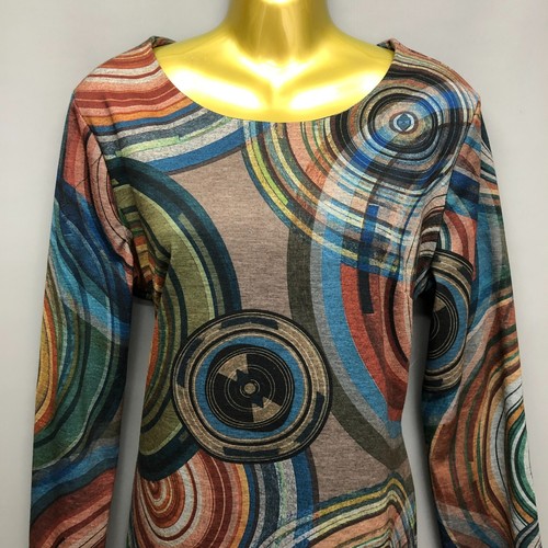 Sweet Miss grau Mix Midi Jersey Kleid XL Freizeit Urlaub dehnbar - Bild 4 von 14