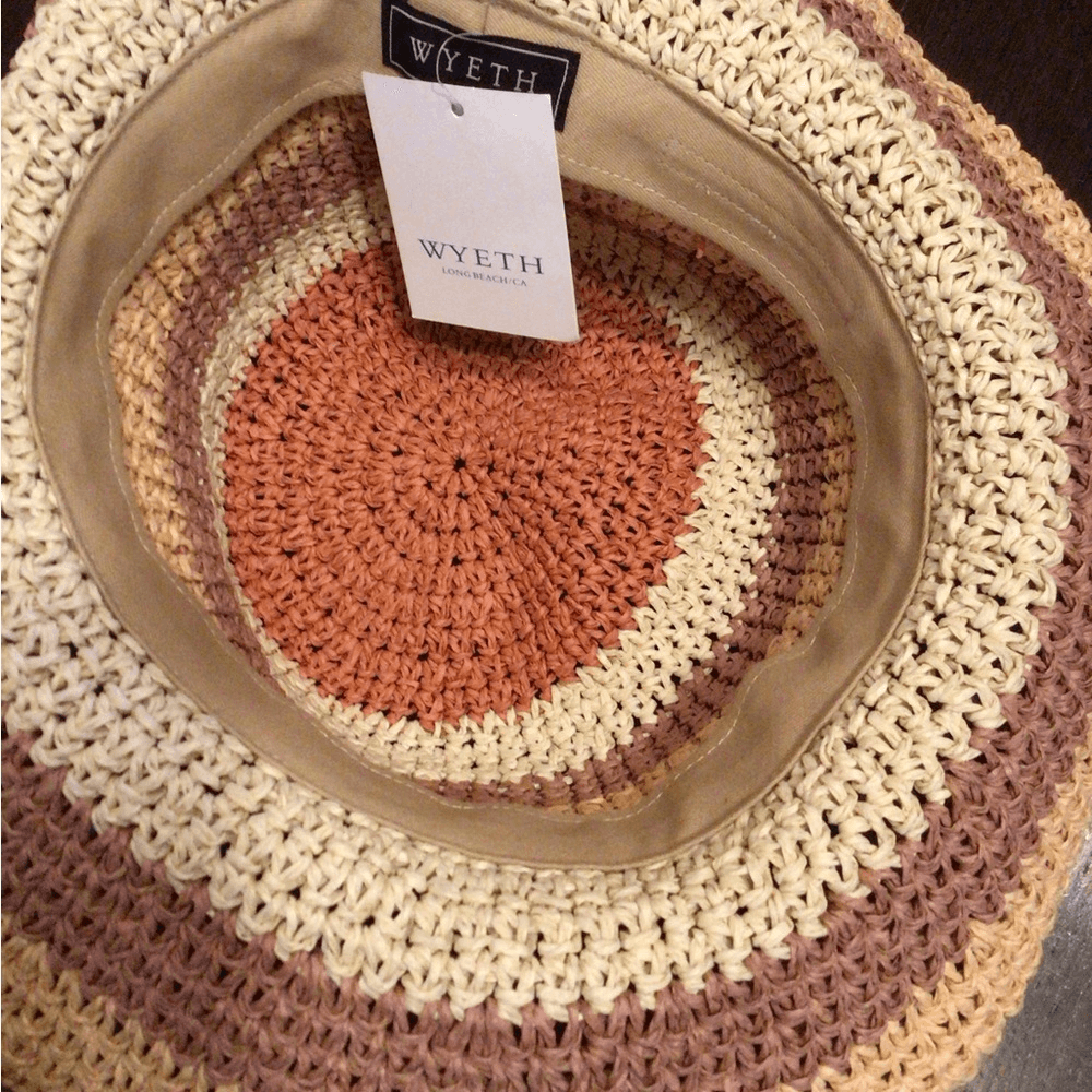 NEW! Rare Wyeth studded straw bucket hat | eBay display picture 3