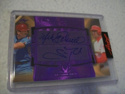 2023 LEAF SCOTT ROLEN MIKE SCHMIDT AUTO SIGNED #MD-15 #D/4 PHILADELPHIA PHILLIES
