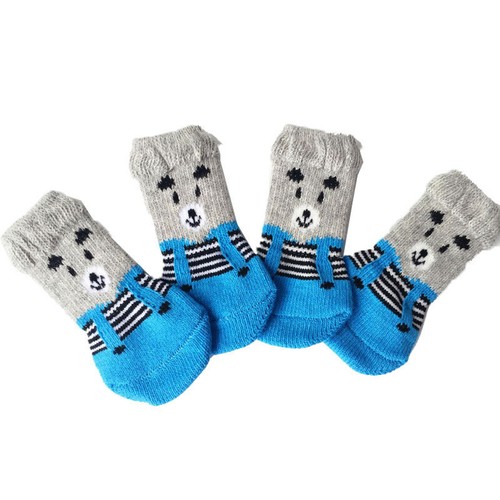 4pcs Soft Anti-Slip Dog Socks Boots Puppy Pet Cat Shoes Booties Paw Protector . - Picture 26 of 31
