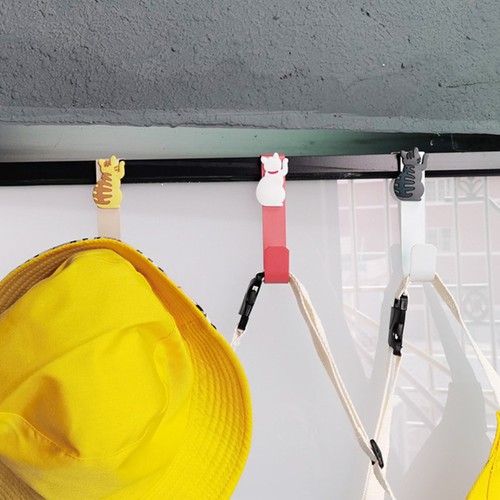 Door Hook Cute Cat Shape Decorative Bathroom Door Back Storage Hook ...