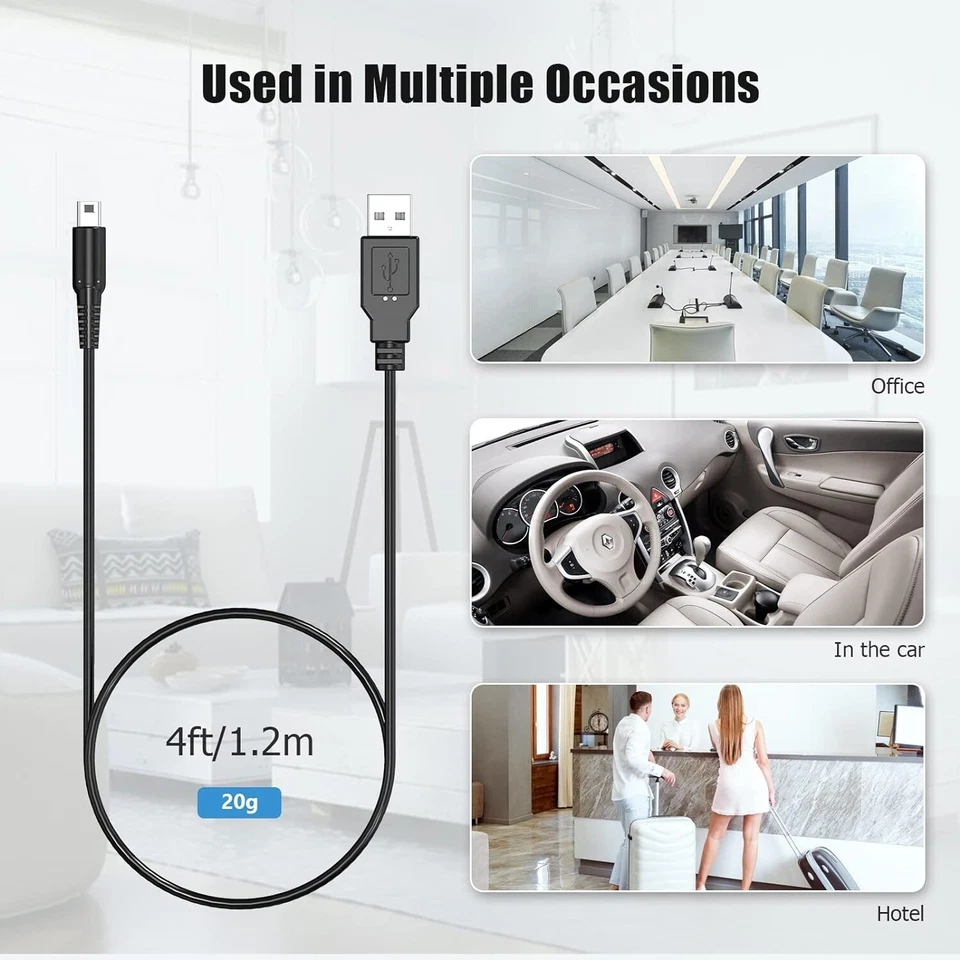 For Nintendo 3DS New 2DS XL DSi USB Charger Charging Cable Power Cord - Image 4 of 4