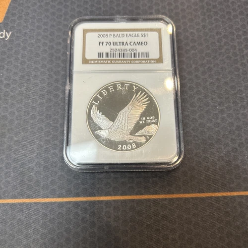 2008-P BALD EAGLE  S$1 Silver Dollar NGC PF 70 ULTRA CAMEO #1988