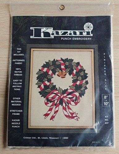 Kazari Punch Embroidery Kit Country Wishing Well Number A-51 Vintage