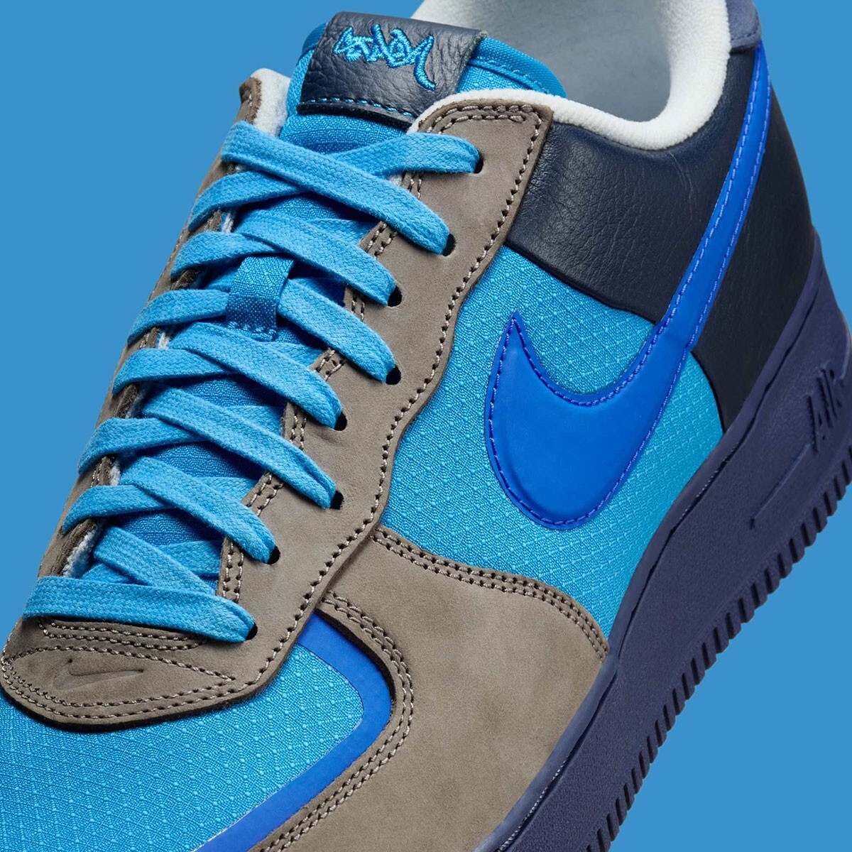 Nike Air Force 1 Low SP Stash Mens Blue & Grey Sports Sneaker