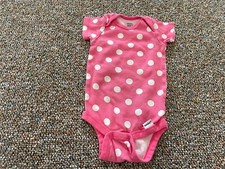 Gerber Girls Pink White Spotted Bodysuit 3-9M