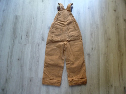Carhartt Women's Bib Overalls Size 8 Brown Duck Canvas Double Knee W529 - Picture 2 of 13