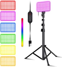 LED Video Light Photography Lighting Kit Tripod & Colored Filters