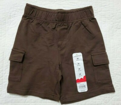 NEW Jumping Beans Kohls Boys Elastic Waist Cargo Shorts 3M 6M 9M 24M 2T  Brown
