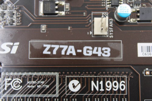 MSI Z77A-G43 MS-7758 Desktop Motherboard Intel Z77 LGA1155 DDR3 ATX HDMI WITH IO - Afbeelding 4 van 4