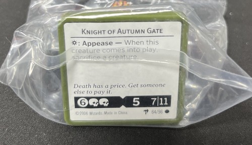 DREAMBLADE~KNIGHT OF AUTUMN GATE~64/96~COMMON~BASE SET~WIZARDS~2006~SEALED - Picture 3 of 3