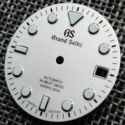 New GRAND SEIKO GS HI BEAT 36000 DIAL DIVERS SILVER FOR NH35 4R35 7S26 SKX007