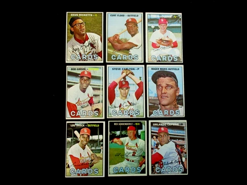 1967 TOPPS ST LOUIS CARDS TEAM SET..EX/EXMT AVG..BROCK, GIBSON ,FLOOD,CEPEDA,RED