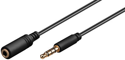 Verlängerungskabel 3,5mm Klinke Klinkenstecker Stereo 4 Pin f. Handy MP3 Player