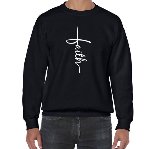 Sudadera con Capucha Faith Jesucristo Cruz Vertical Iglesia Religiosa Gracia - Imagen 9 de 10