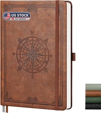 Dotted Journal Notebook, 192 Pages, A5 Medium Size , Leather Hardcover