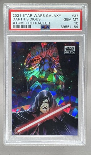 1159 Darth Sidious 2021 Topps Chrome Star Wars Atomic Refractor /150 PSA 10