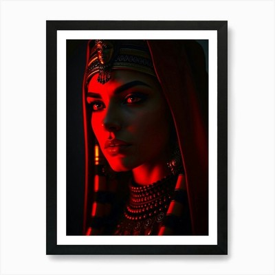 Kleopatra im Rotlicht Kunstdruck gerahmt Wandbild Poster Leinwanddruck Bild