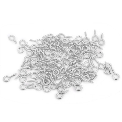 100pcs DIY Metallschraube Eye Pin Drill Hook Loop Clay Resin Schmuck Ergebnisse