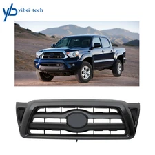 Grille Gloss Black Plastic Paintable TO1200269 Grill For Toyota Tacoma 05-2011