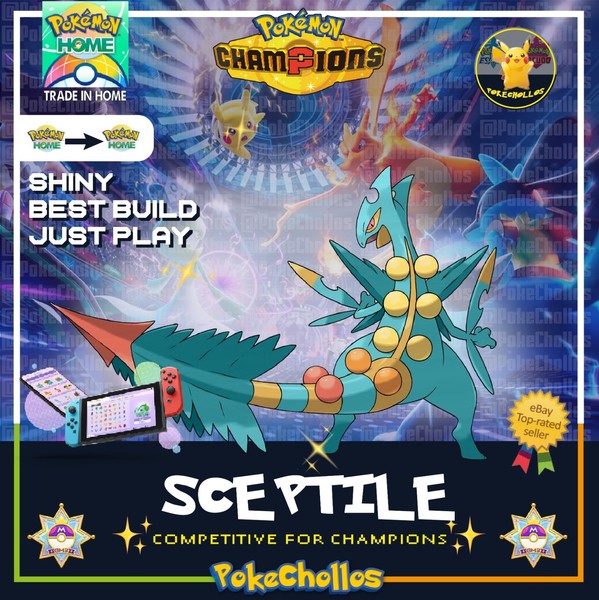 ✨ SCEPTILE COMPETITIVE BEST BUILD - HOME FAST ✨ Pokemon champions  🏆