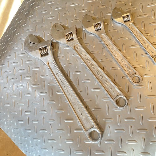 4PC CRAFTSMAN Adjustable Wrench 6",8",10",12" FORGED IN USA Vintage - Picture 10 of 15