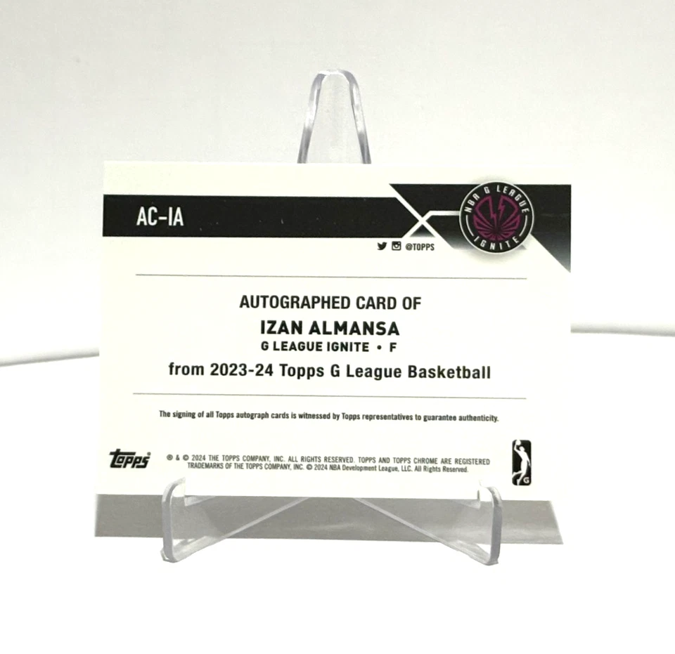 Auto! Izan Almansa 2023-24 Topps G League Auto NBA G League Ignite - Image 2 of 2