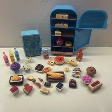 Mini Refrigerator Toy, Fridge with Food, Cake, Drinks, Etc