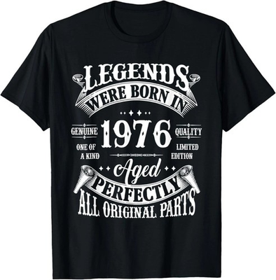 #ad #ad 50th Birthday Shirt Vintage Born In 1976 50 Years Old B day T Shirt All Size $16.99