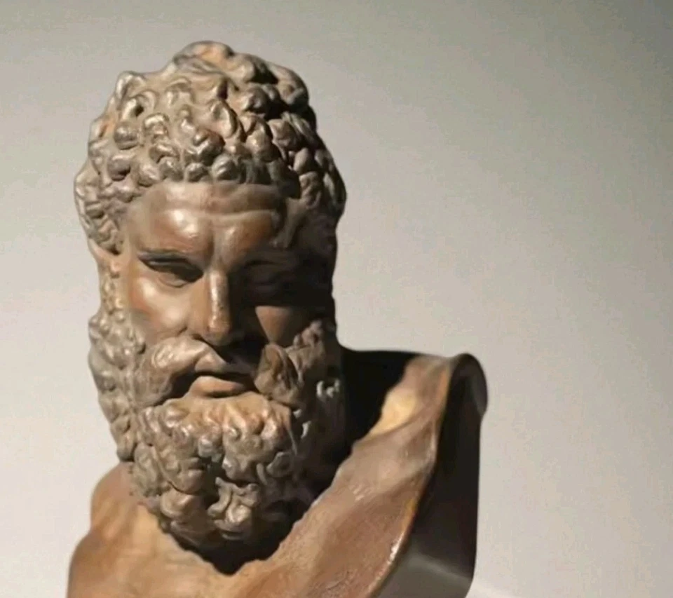 Buste romain Hercule en pierre – Statue d’art antique décoration très bel état - Photo 4/4