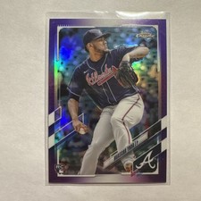 2021 Topps Chrome Update Series - Huascar Ynoa #USC56 Purple Refractor (RC)