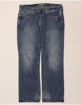 BKE Herren Carter Straight Jeans W34 L32 blau Baumwolle LN13