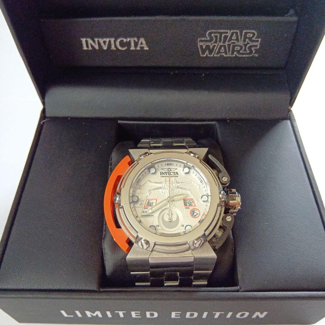 Invicta Star Wars X-Wing Limited Edition Silver Orange Watch Pre-Owned