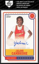2024 Topps Chrome McDonald's All-American Jaloni Cambridge EA-JC Event Auto