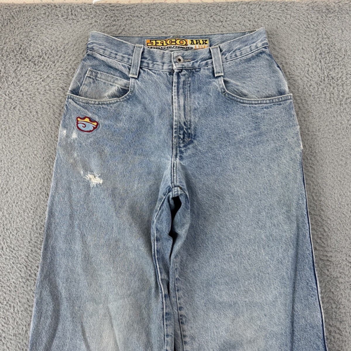 Vintage JNCO The Ark Jeans Mens 30x32 Blue Wide Leg Baggy Skate