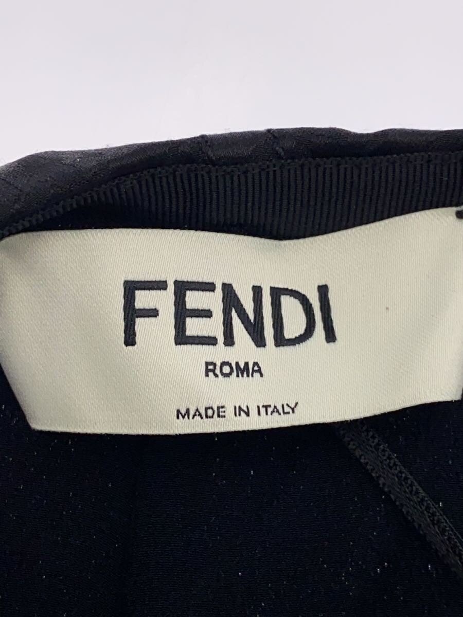 FENDI Long Skirt, Size 36, Silk, Black, All-Over Print thumbnail 4